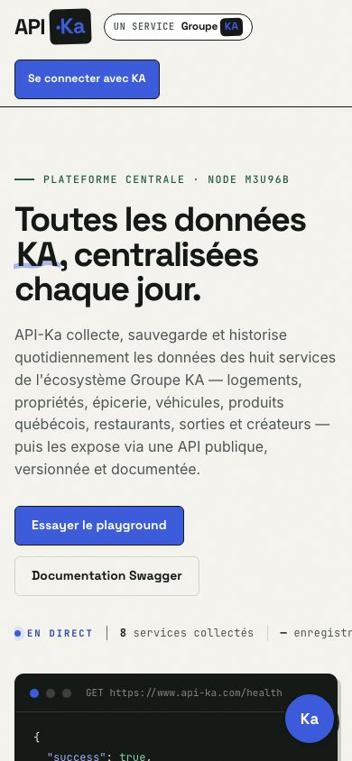 Accueil mobile