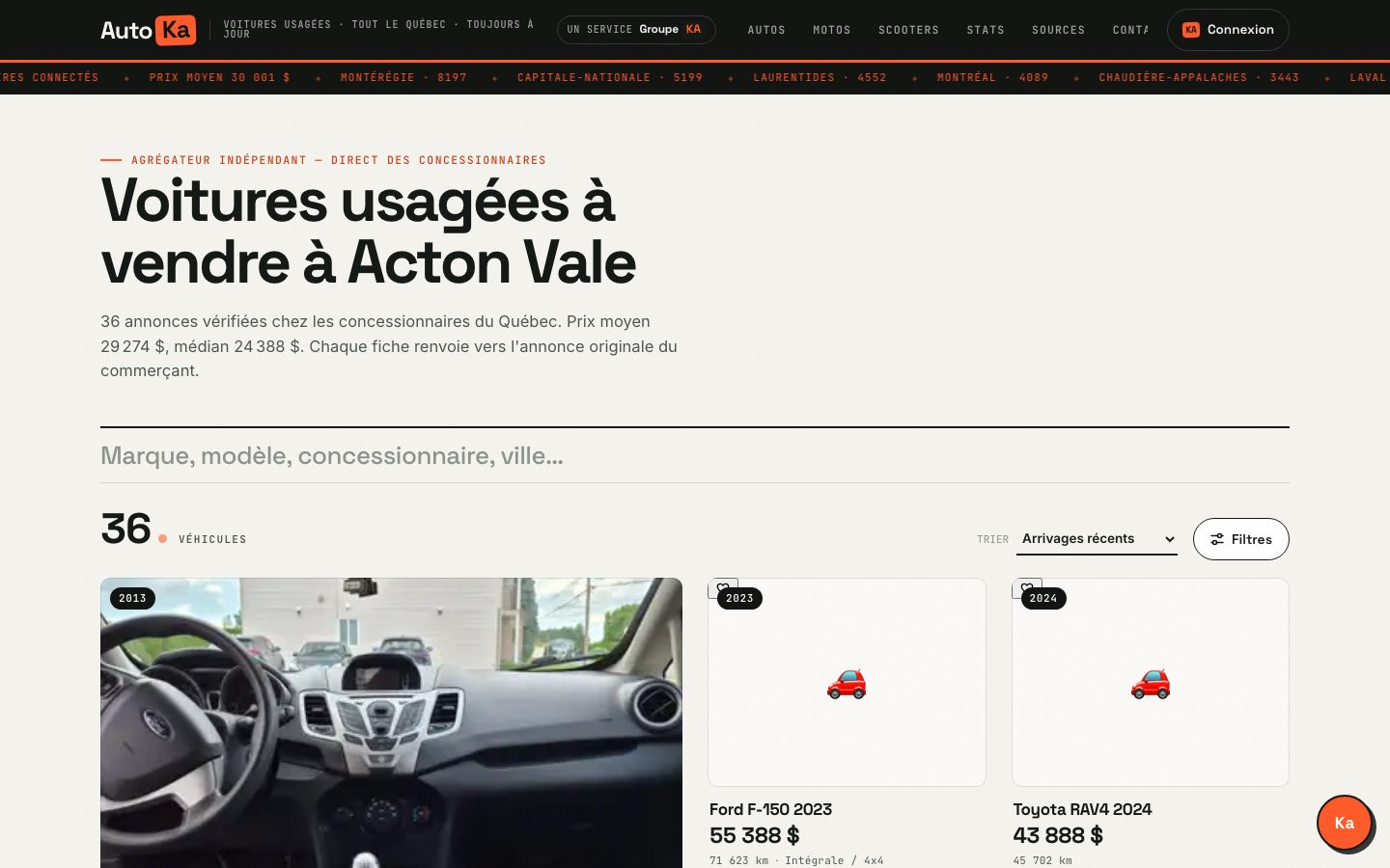 Page ville Acton Vale