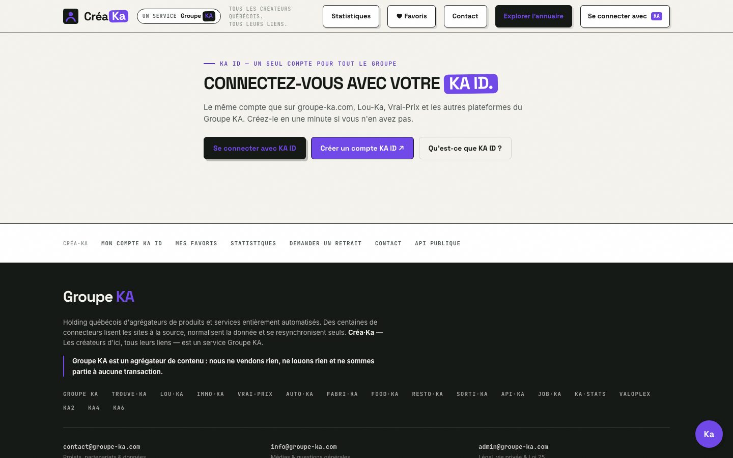 Connexion KA ID