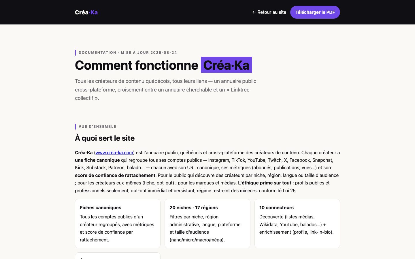 Documentation en ligne