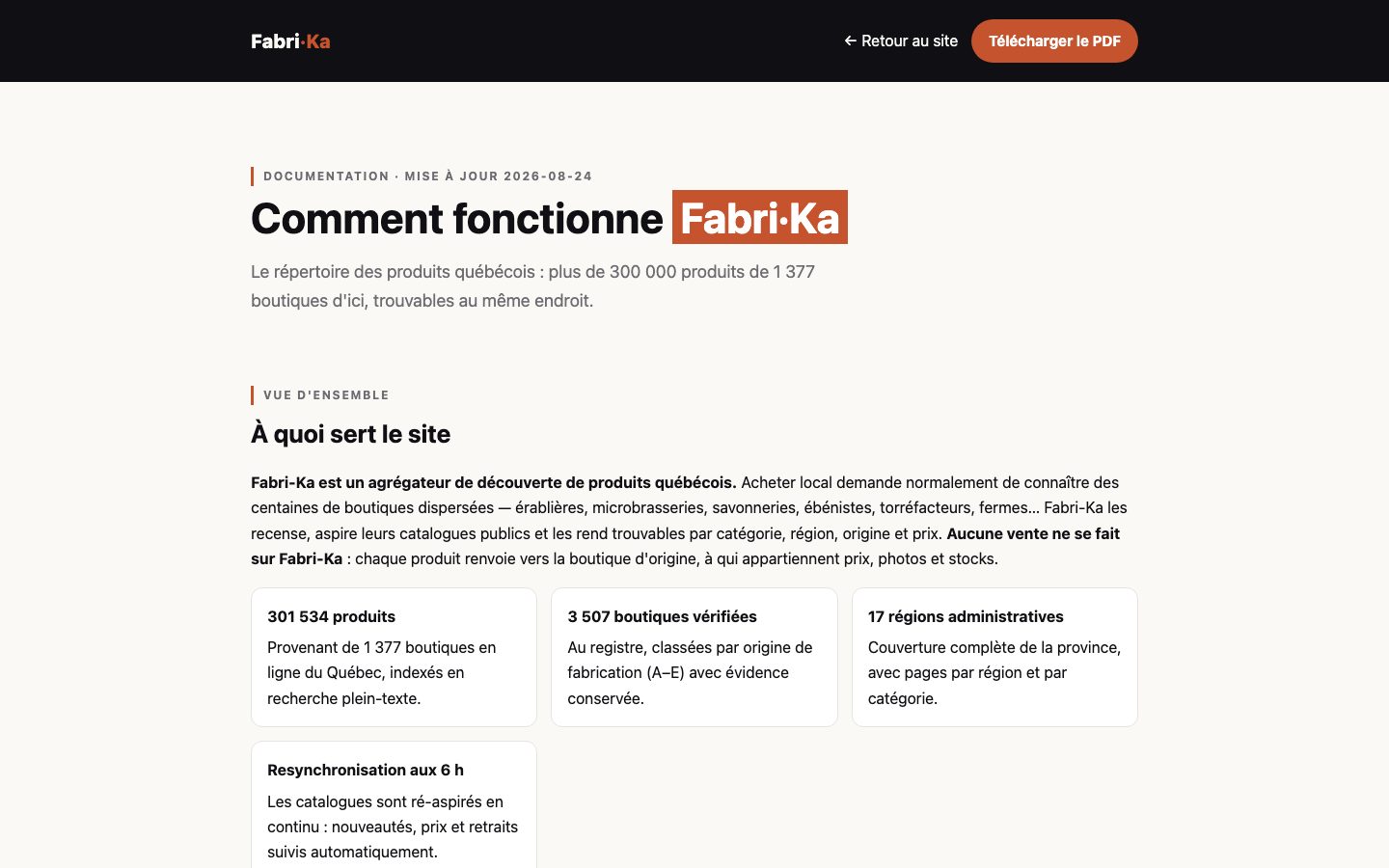 Documentation en ligne