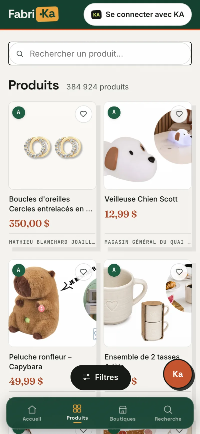 Catalogue mobile