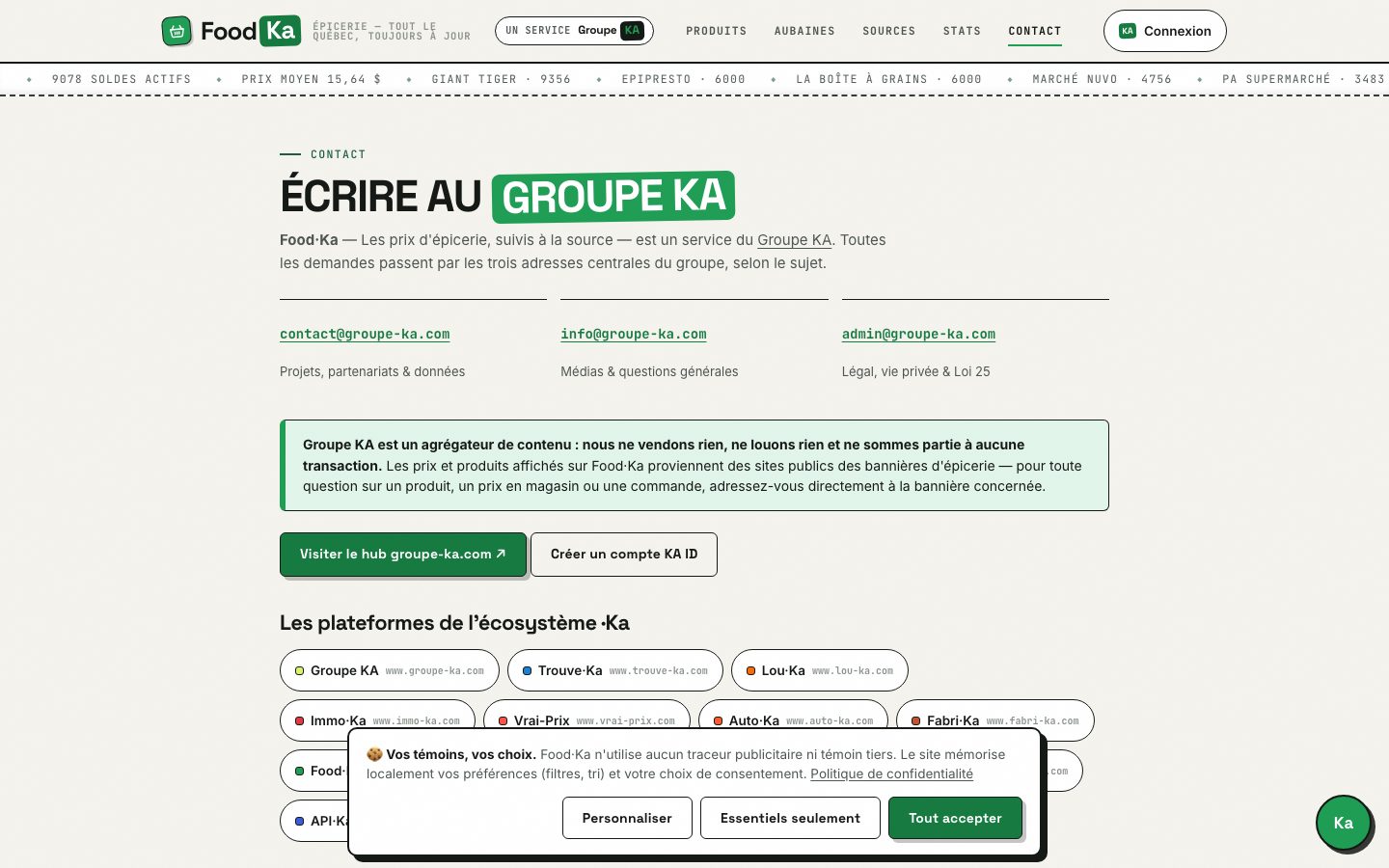 Page contact