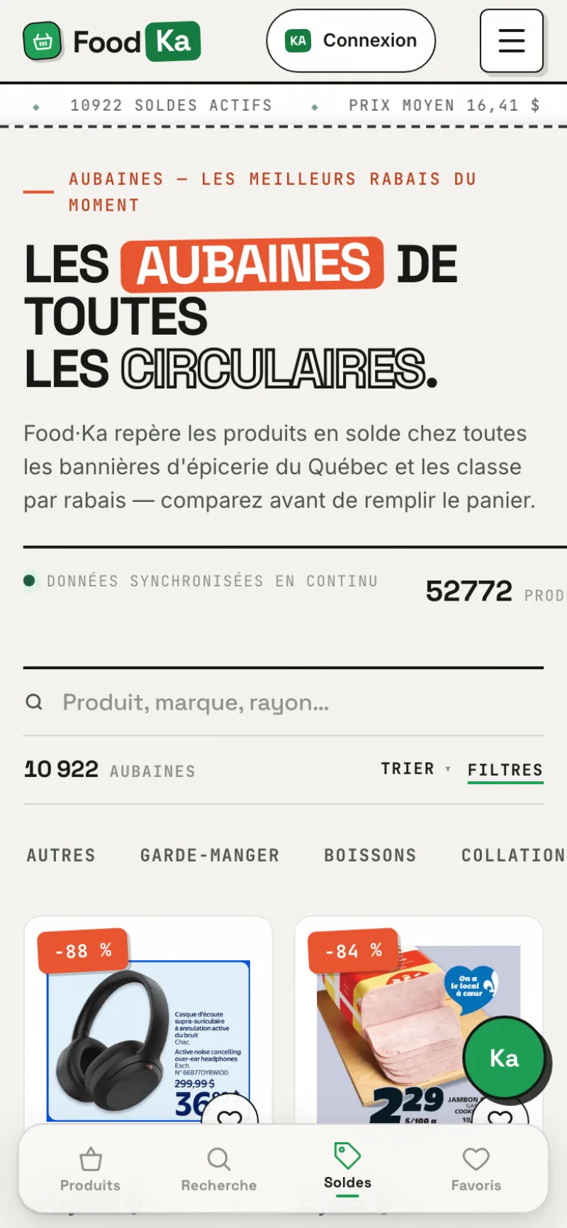 Aubaines mobile