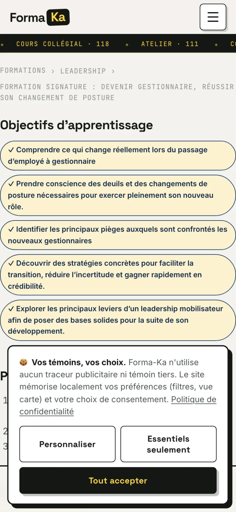 Fiche mobile