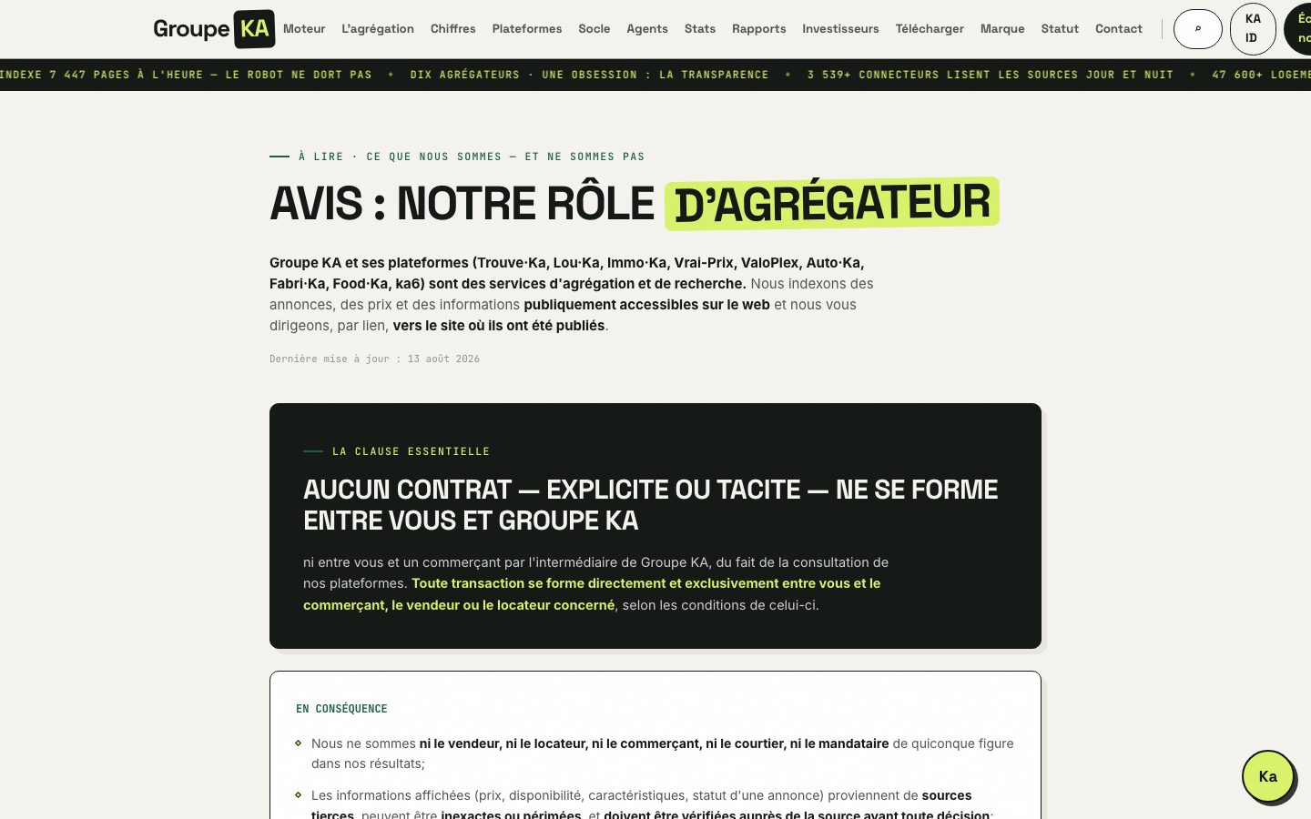 Page avis
