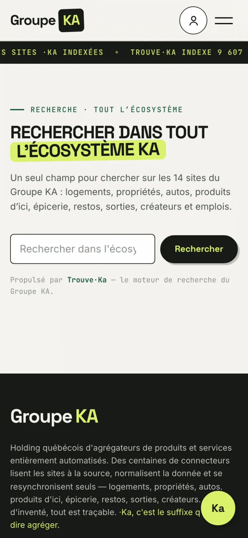 Recherche mobile
