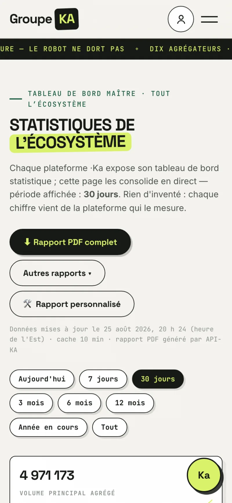 Stats mobile