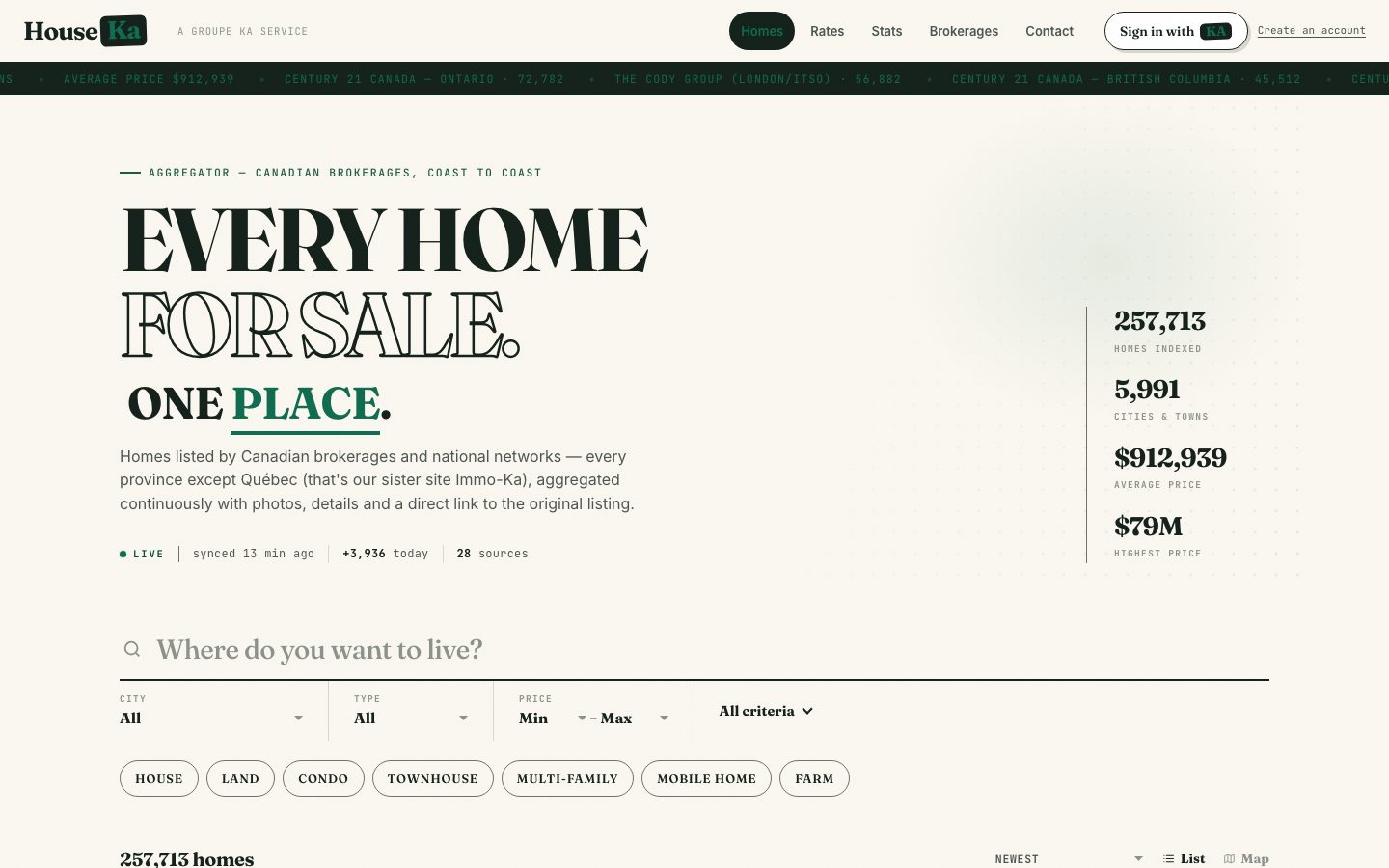 Home page