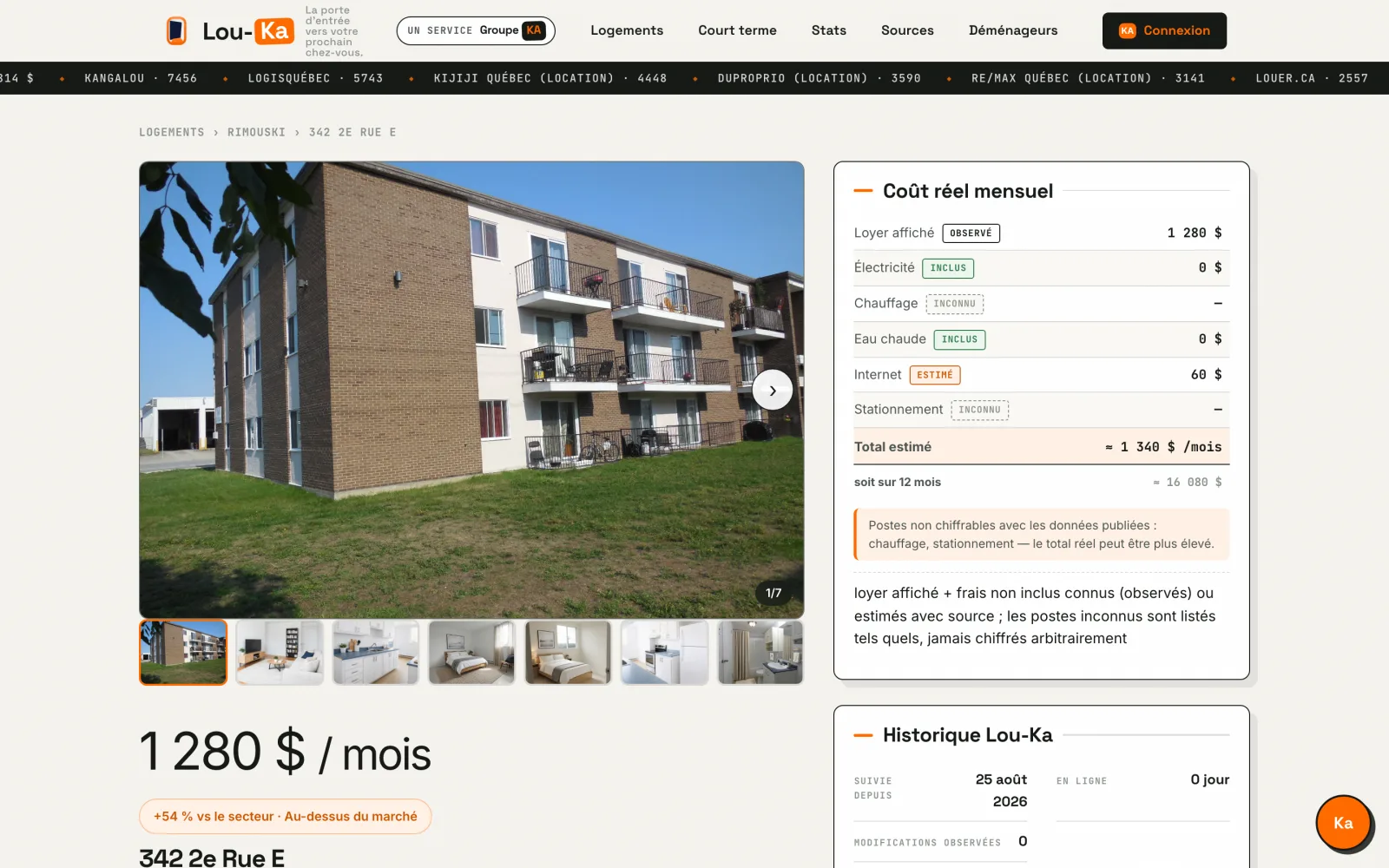 Fiche logement