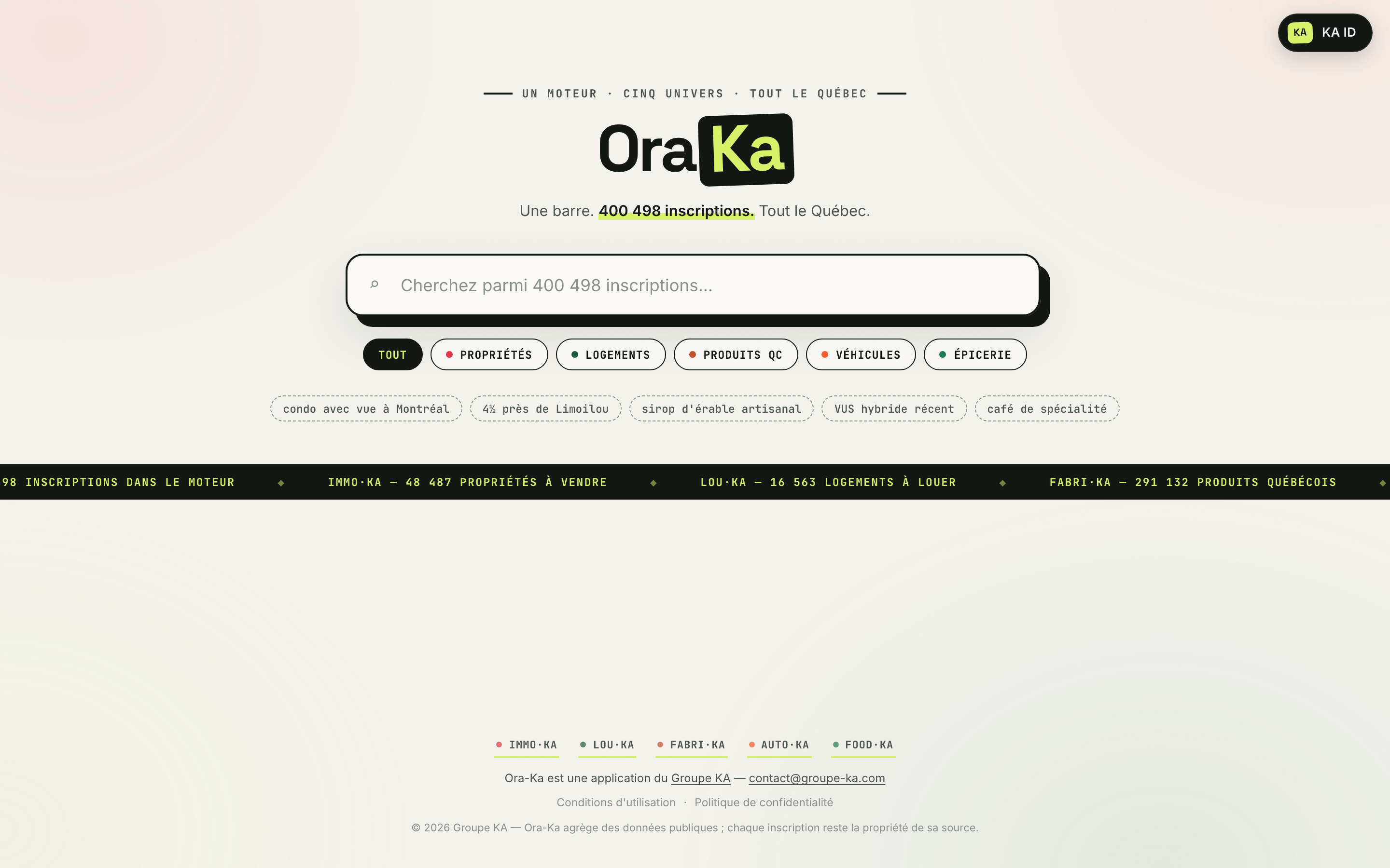 Landing Ora-Ka