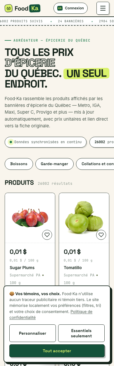 Food·Ka — vue mobile