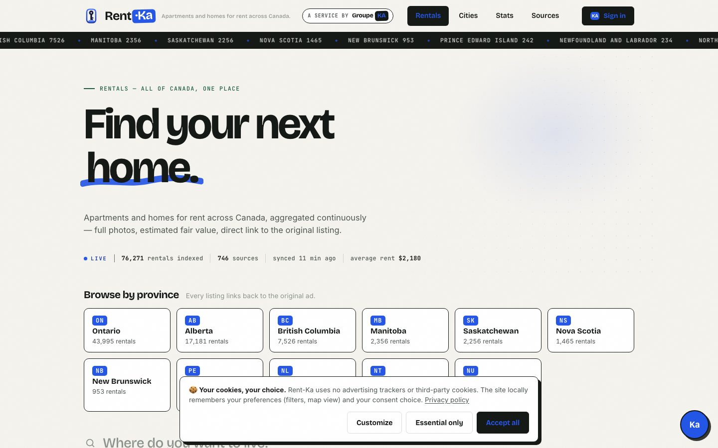Home page
