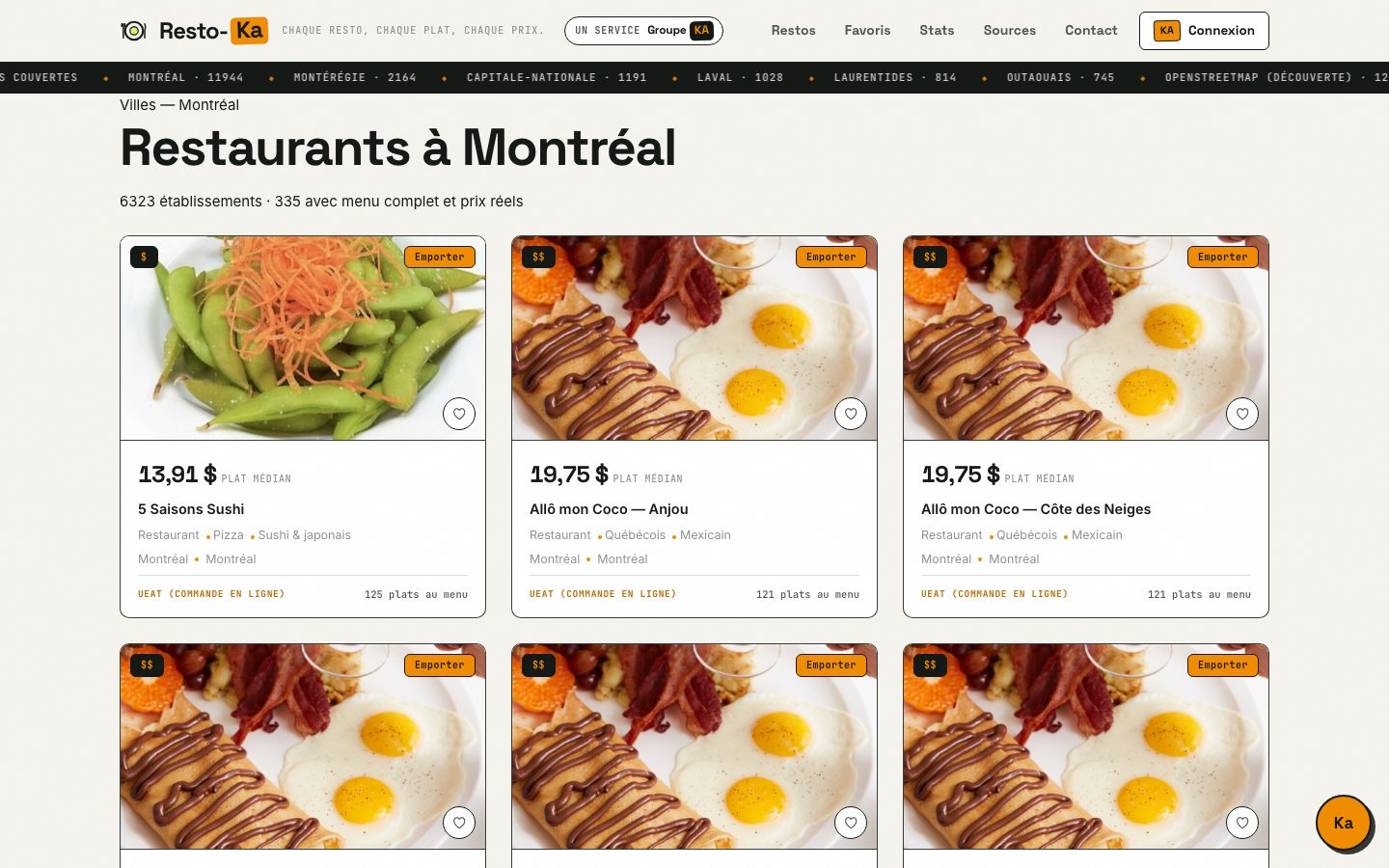 Restos de Montréal