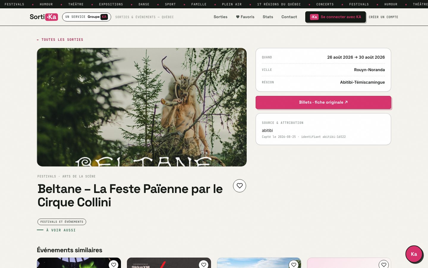 Fiche événement