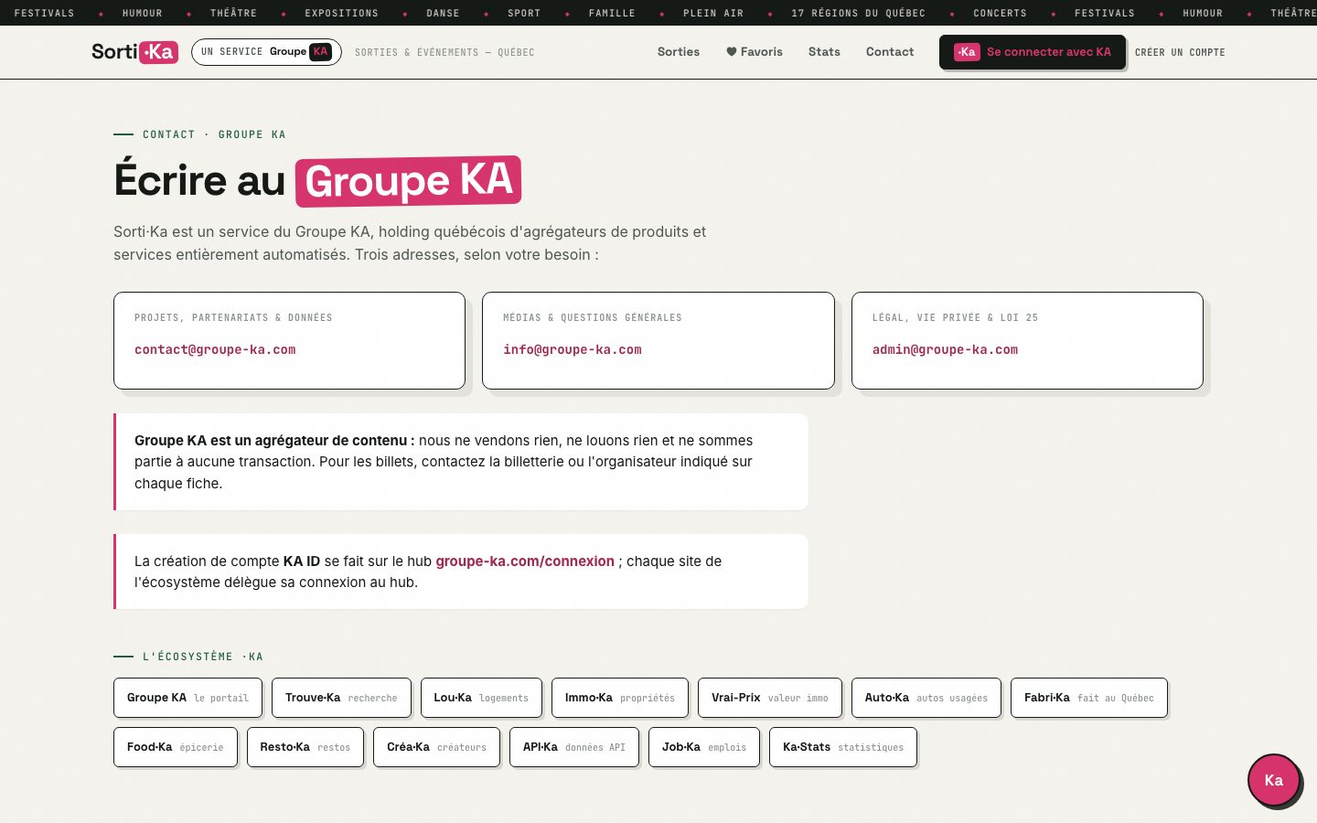 Page contact
