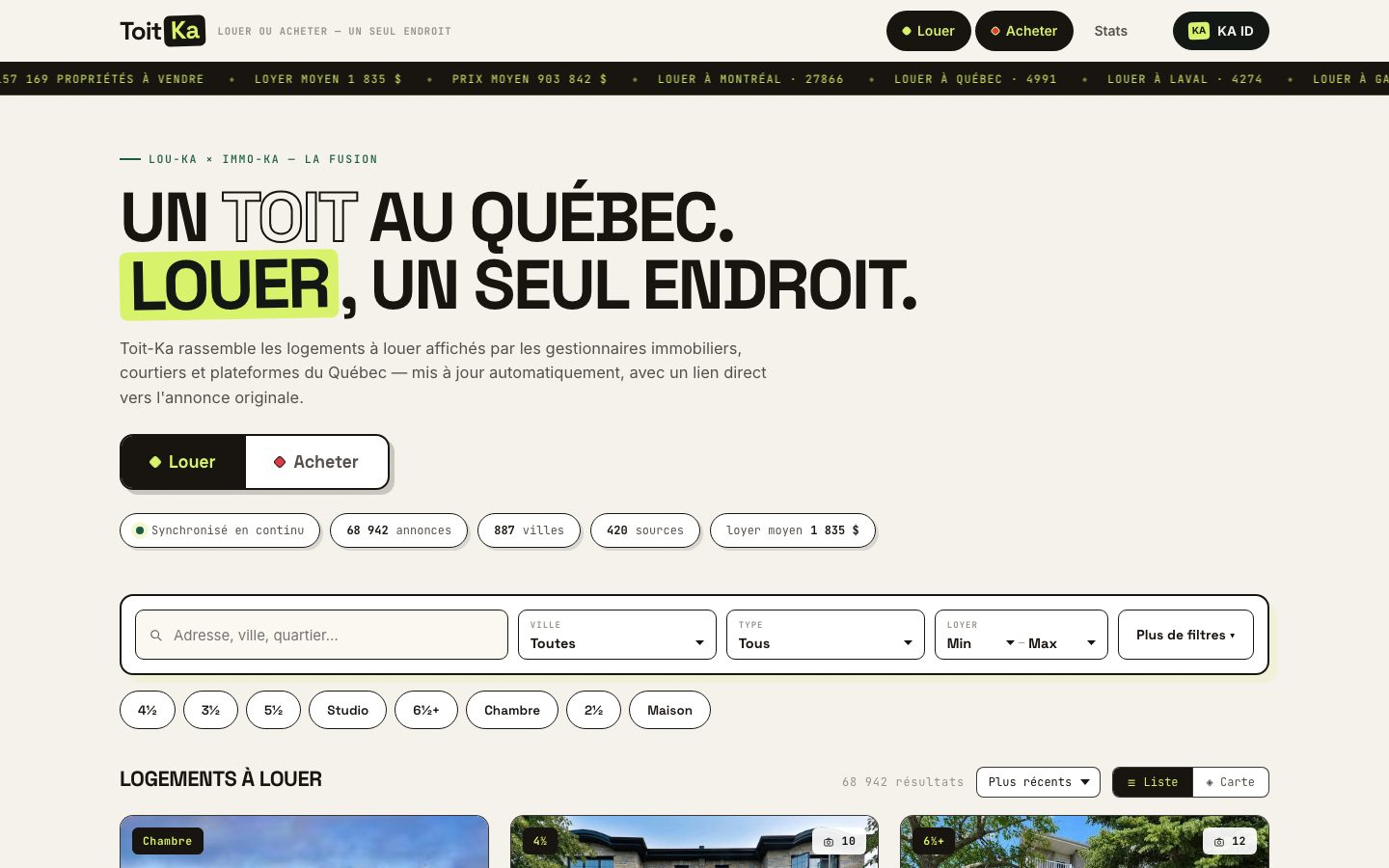 Accueil mode Louer