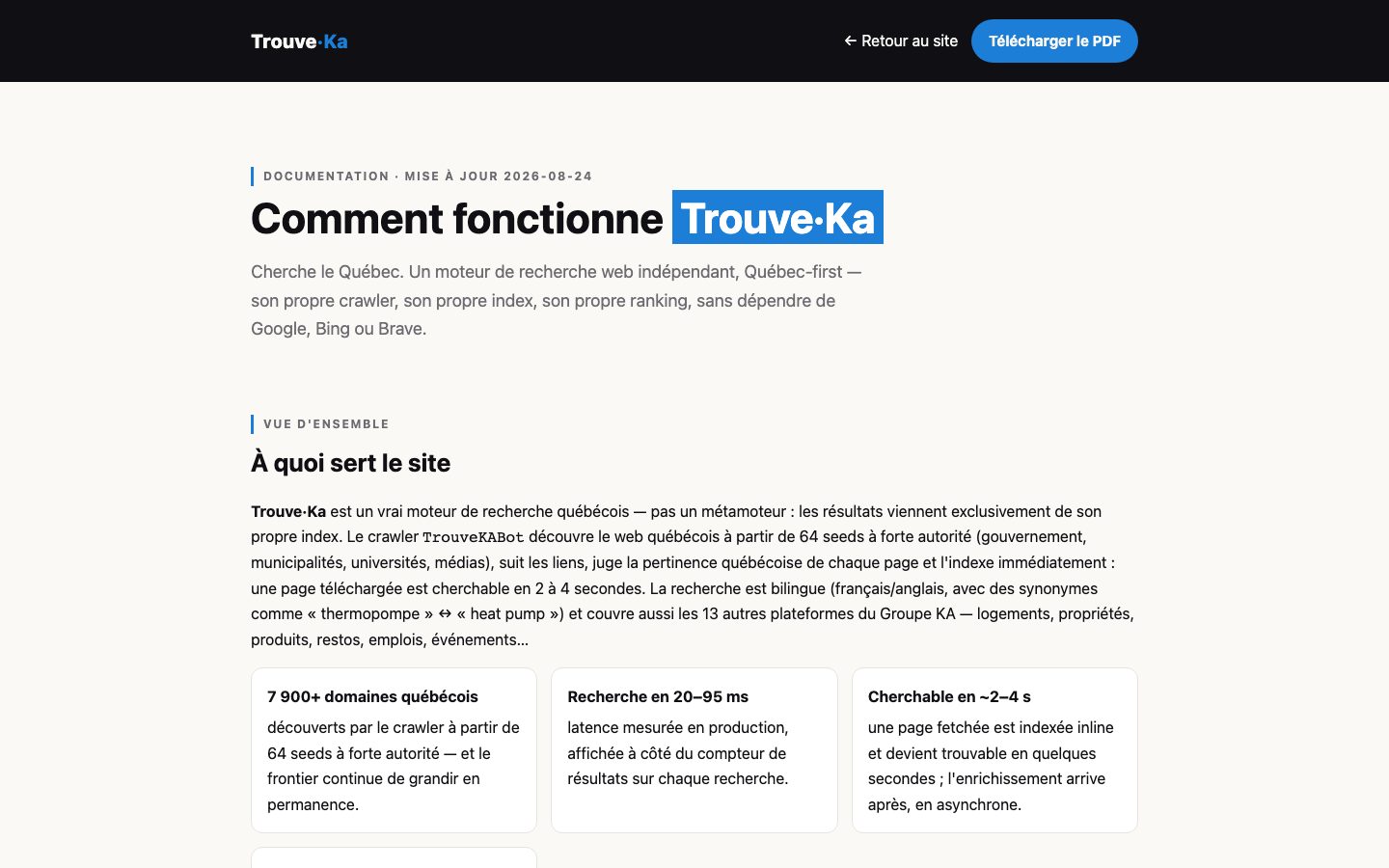 Page /doc — guide utilisateur illustré
