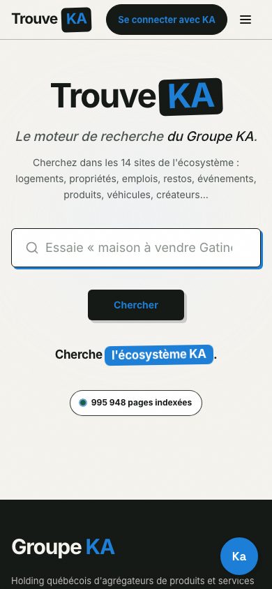 Accueil mobile