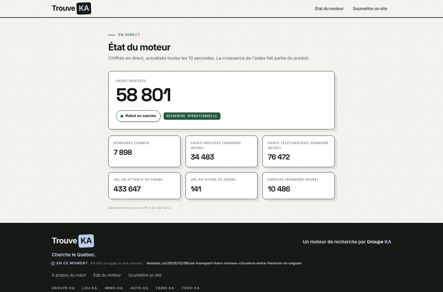 État du moteur