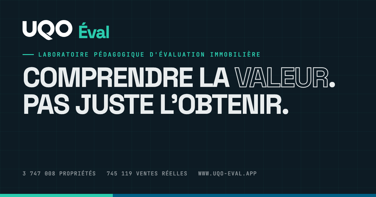 UQO Éval — Laboratoire pédagogique d'évaluation immobilière