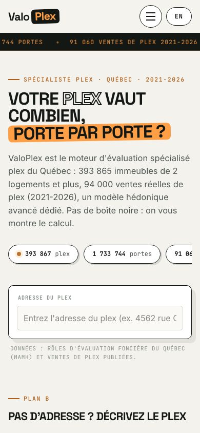 Accueil mobile