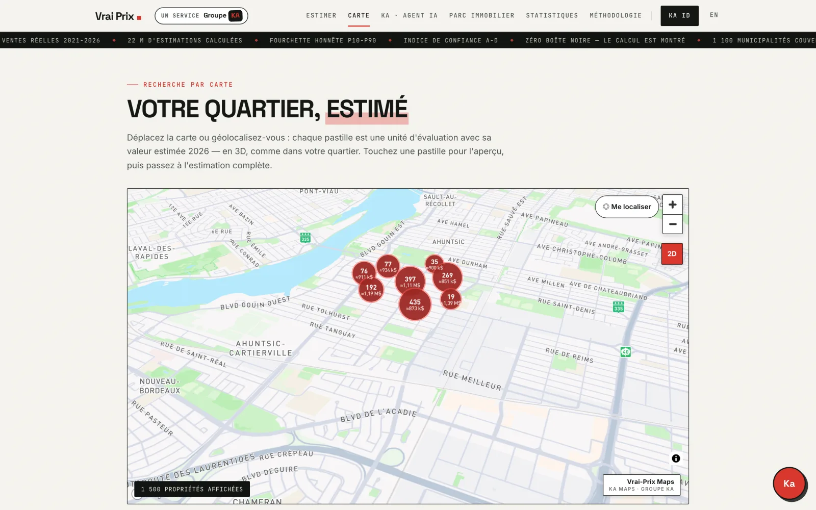 Vrai-Prix Maps desktop